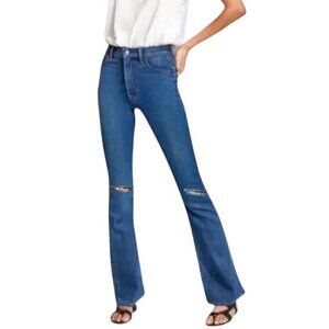Aritzia Denim Forum The Jane Mid Rise Boot Size 25